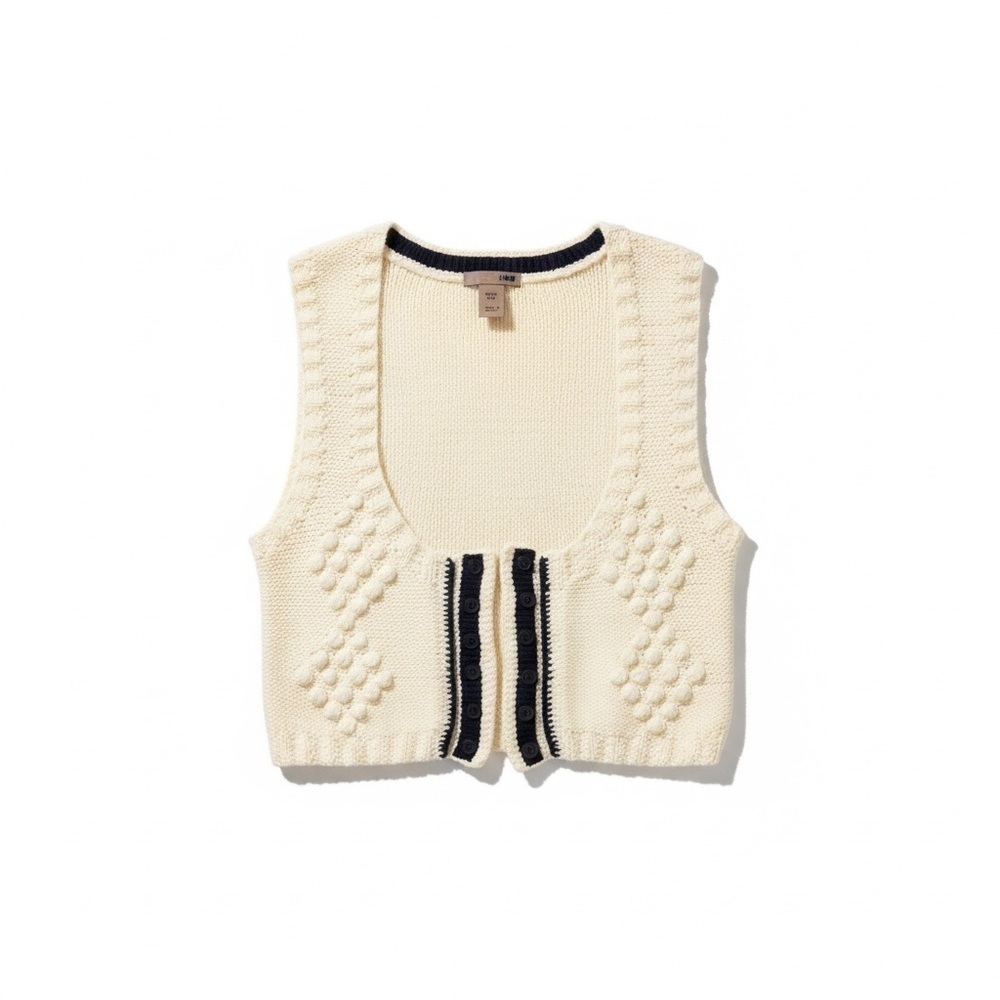 H&M Cream Knit crop top